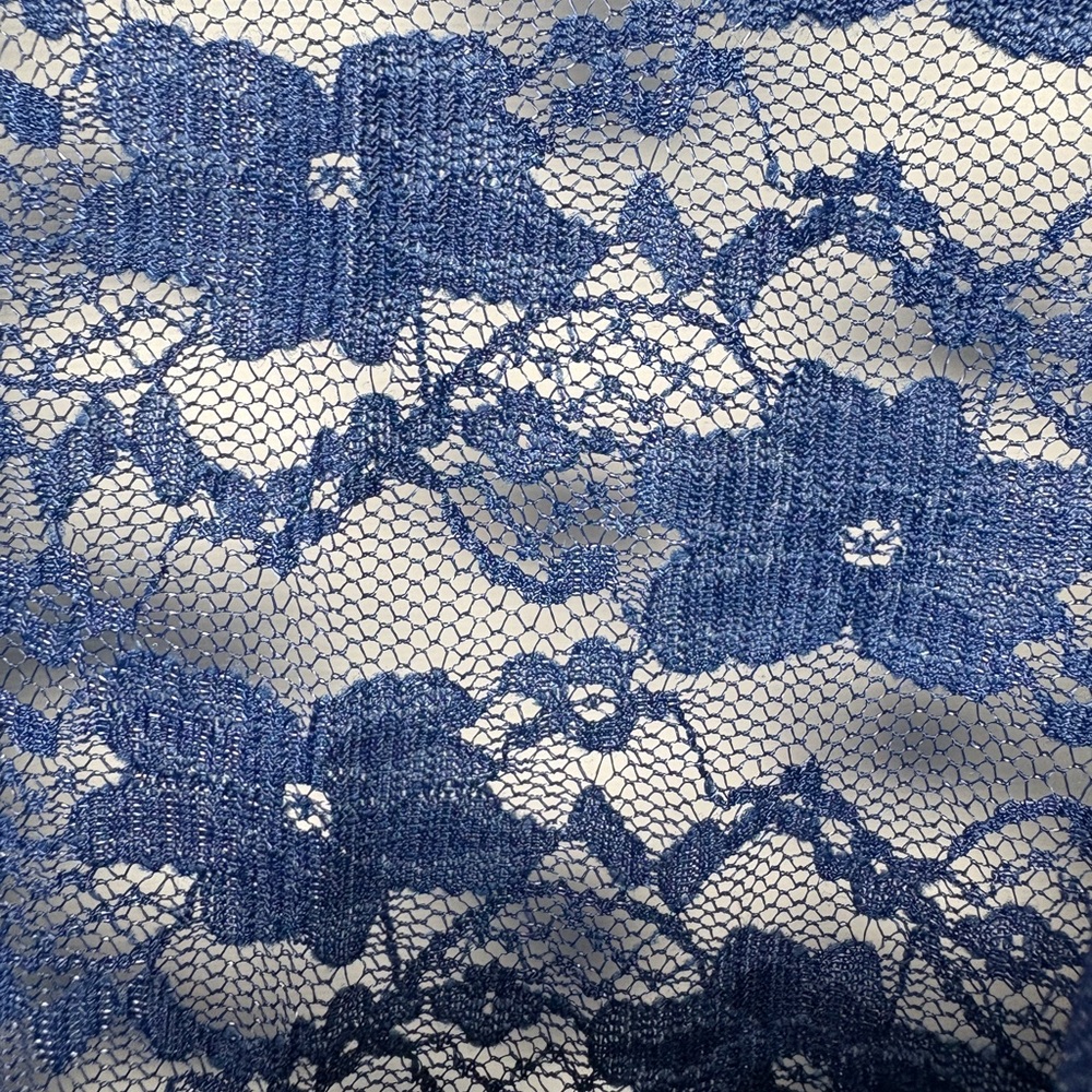 Blue Lace Halter Teddy and Matching Robe - Picture 4 of 5